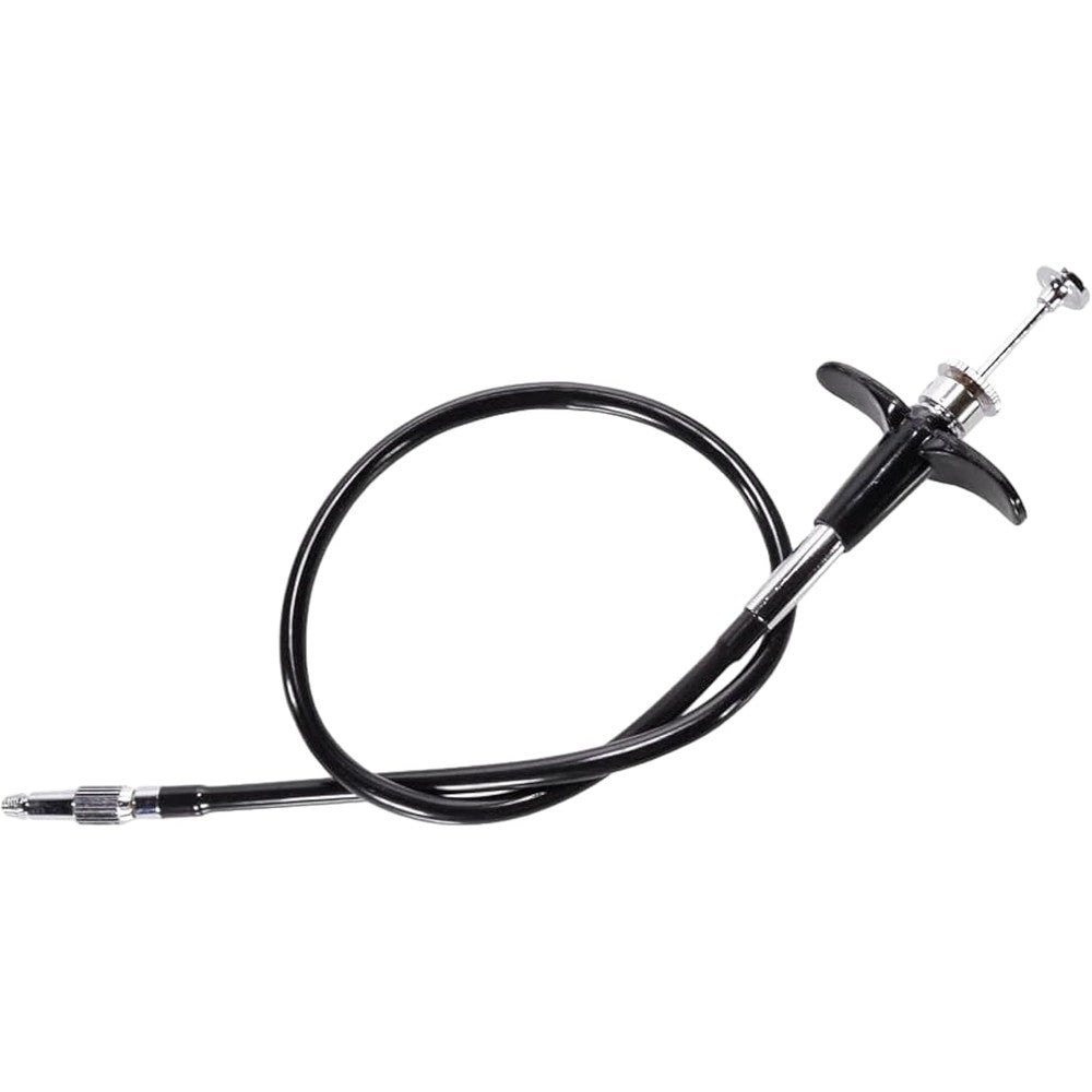 FotoAndTech mechanical shutter release cable front view showcasing the 100cm vinyl coated cord and threaded camera connector.
