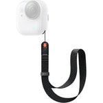 Insta360 GO Ultra Quick Release Wrist Strap front view showcasing the one-touch buckle and skin-friendly fabric loop.