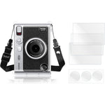 Rieibi accessories for Fujifilm Instax Mini Evo clear case and screen protector bundle front view