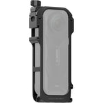 Insta360 X5 Utility Frame front view showcasing the premium aluminum alloy protective camera cage.