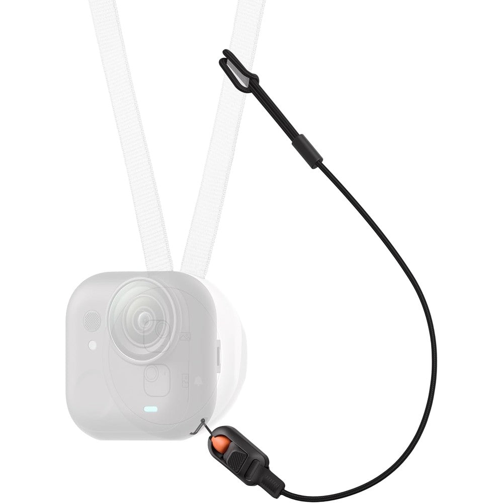 Insta360 GO Ultra Quick Release Safety Cord front view showing secure buckle interface.