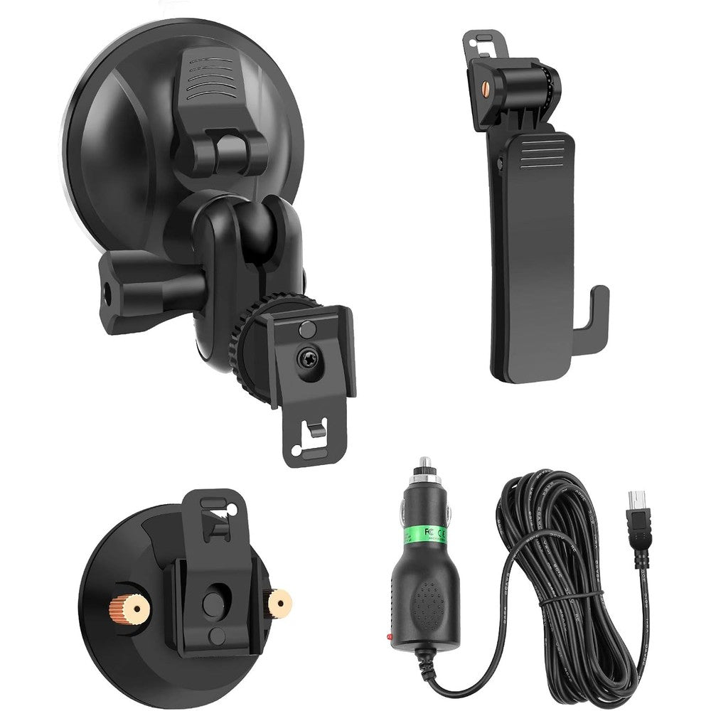 MM CAMMPRO body worn camera accessories bundle kit showing full contents on display.