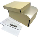 Lineco 4x6 Photo Storage Box tan color front view