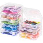 Iris Usa 8 pack 6 by 6 inch portable project cases front view
