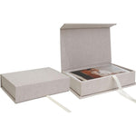 Vienrose Linen 8 by 10 inch photo storage box front view