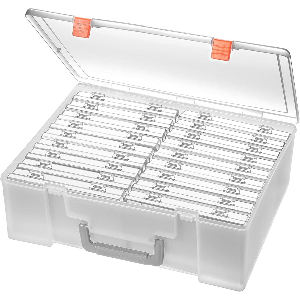 Gbivbe photo storage box front view with 18 inner cases