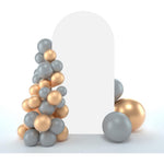 Bricia Wedding Arch Backdrop Stand Cover front view in pristine white fabric.