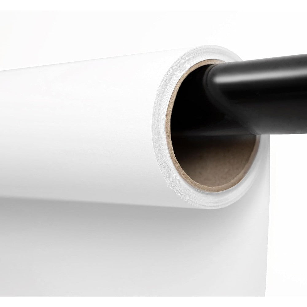 Kate seamless photography background paper roll arctic white front view