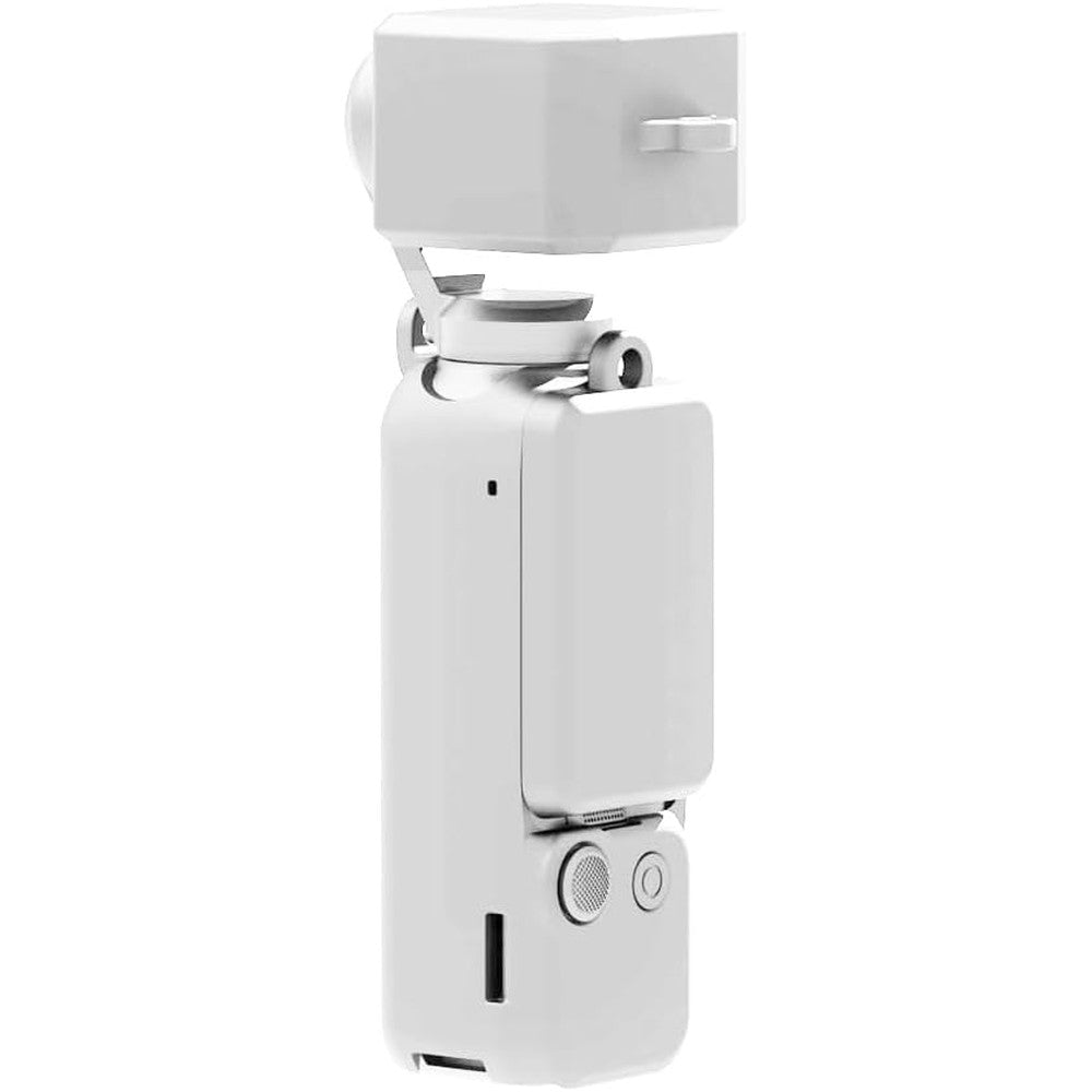 Puluz 3 in 1 silicone cover case set white front view on camera body
