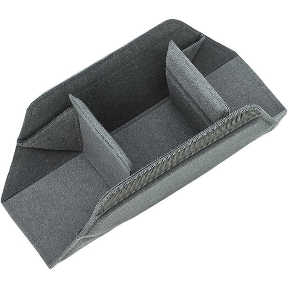 Jiahesuw shockproof camera storage bag front view showing grey padded exterior