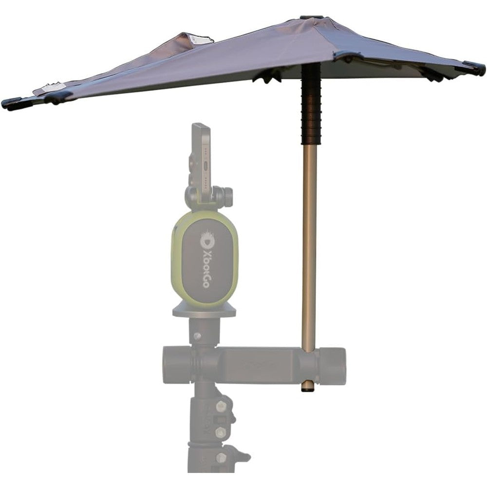 XbotGo Weather Guard Umbrella front view shielding camera setup from sun