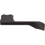 Haoge THB-X4B thumb grip for Fujifilm X-E4 front view showing premium black metal finish.