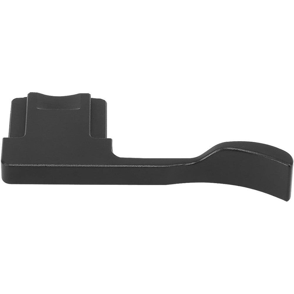 Haoge THB-GR3B metal hot shoe thumb rest front view on camera