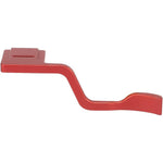 Haoge metal hot shoe thumb up rest hand grip red front view on camera