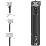 SmallRig HPS99 Handheld Power Stick battery grip front view showing ergonomic handle design and OLED display screen