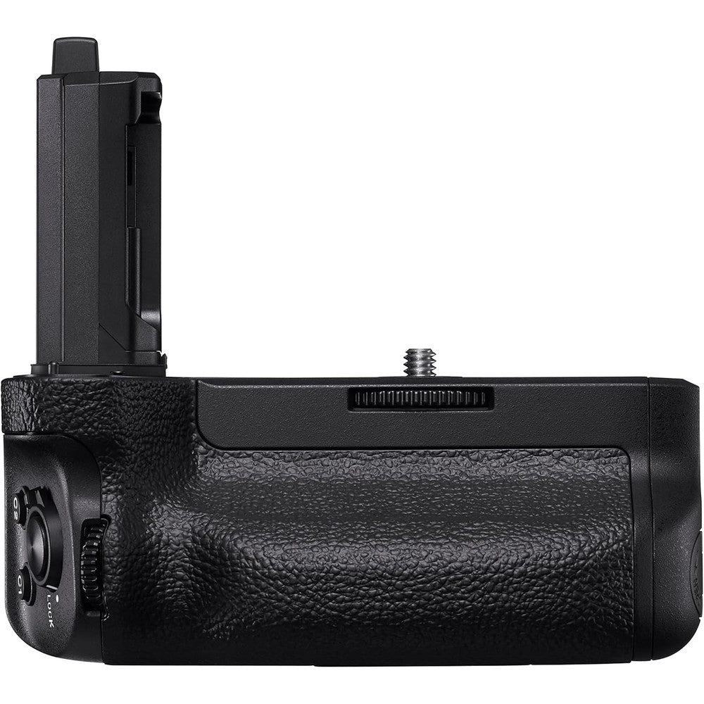 Sony Vertical Grip for Alpha 7R IV VG-C4EM front view showing ergonomic shutter button layout.