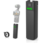 Roralma 5000mAh Fast Charging Battery Handle front view showing sleek ergonomic grip for DJI Osmo Pocket 3.