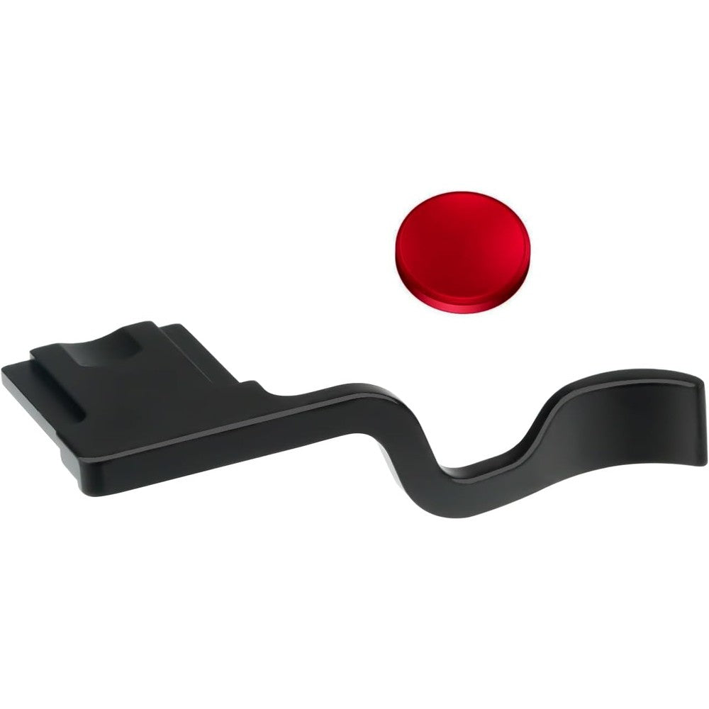 Bitubol metal thumb up grip black front view attached to camera hot shoe