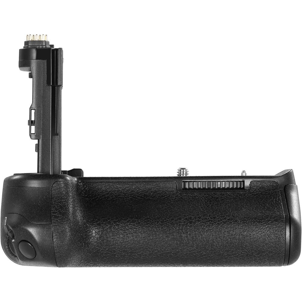 Acuvar BG-E21 battery grip replacement front view showing ergonomic textured surface and camera contact column.