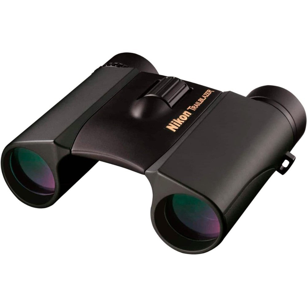 Nikon Trailblazer 10x25mm compact binoculars front view for birdwatching