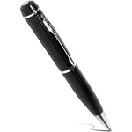 Pelay Hidden Spy Pen Camera authentic front view showing black textured body and pocket clip