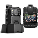 BOBLOV B4K5 4K Body Camera front view showing the camera lens and infrared night vision sensors