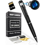 SIRGAWAIN Premium Body Camera Pen in a front view showcasing its professional executive writing pen design.