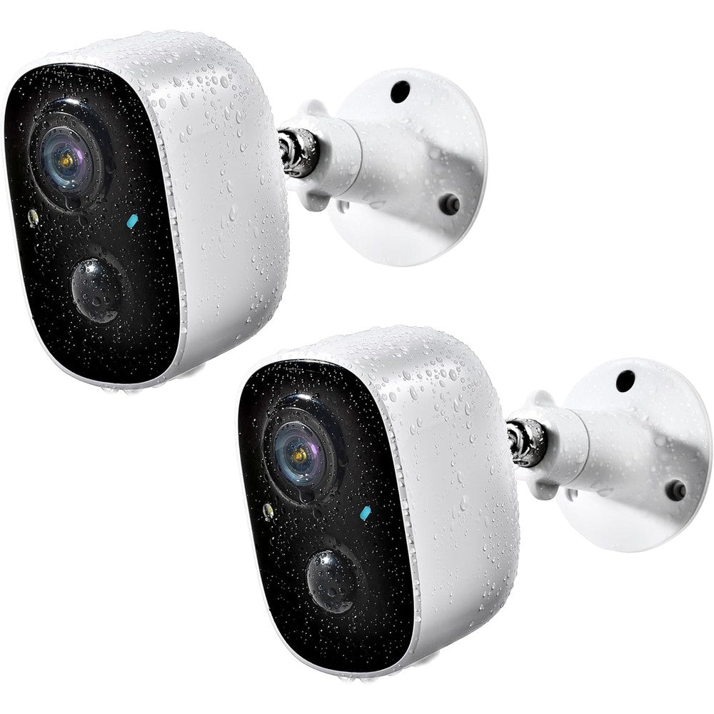 Geekee wireless outdoor security cameras front view featuring the dual light lens design