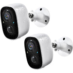Geekee wireless outdoor security cameras front view featuring the dual light lens design
