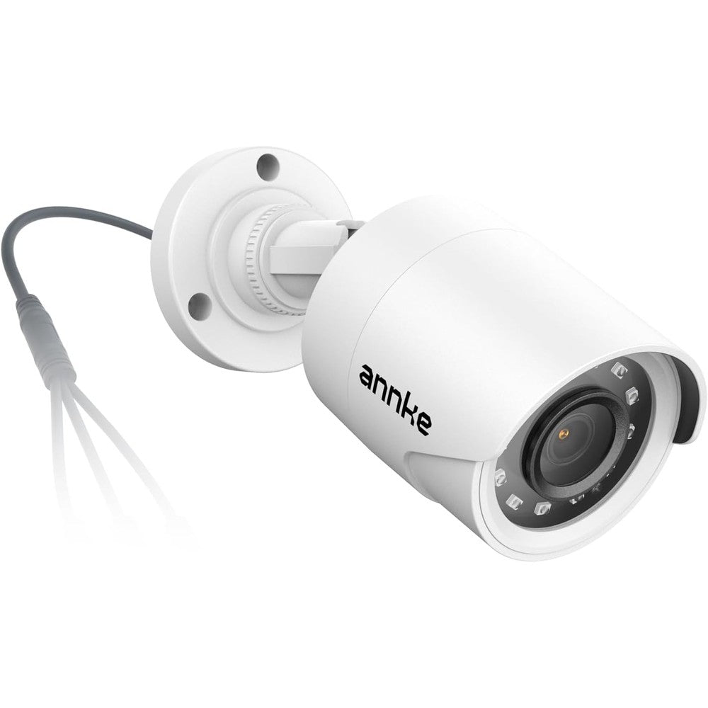 ANNKE 1080p security camera front view showcasing the lens and infrared LEDs