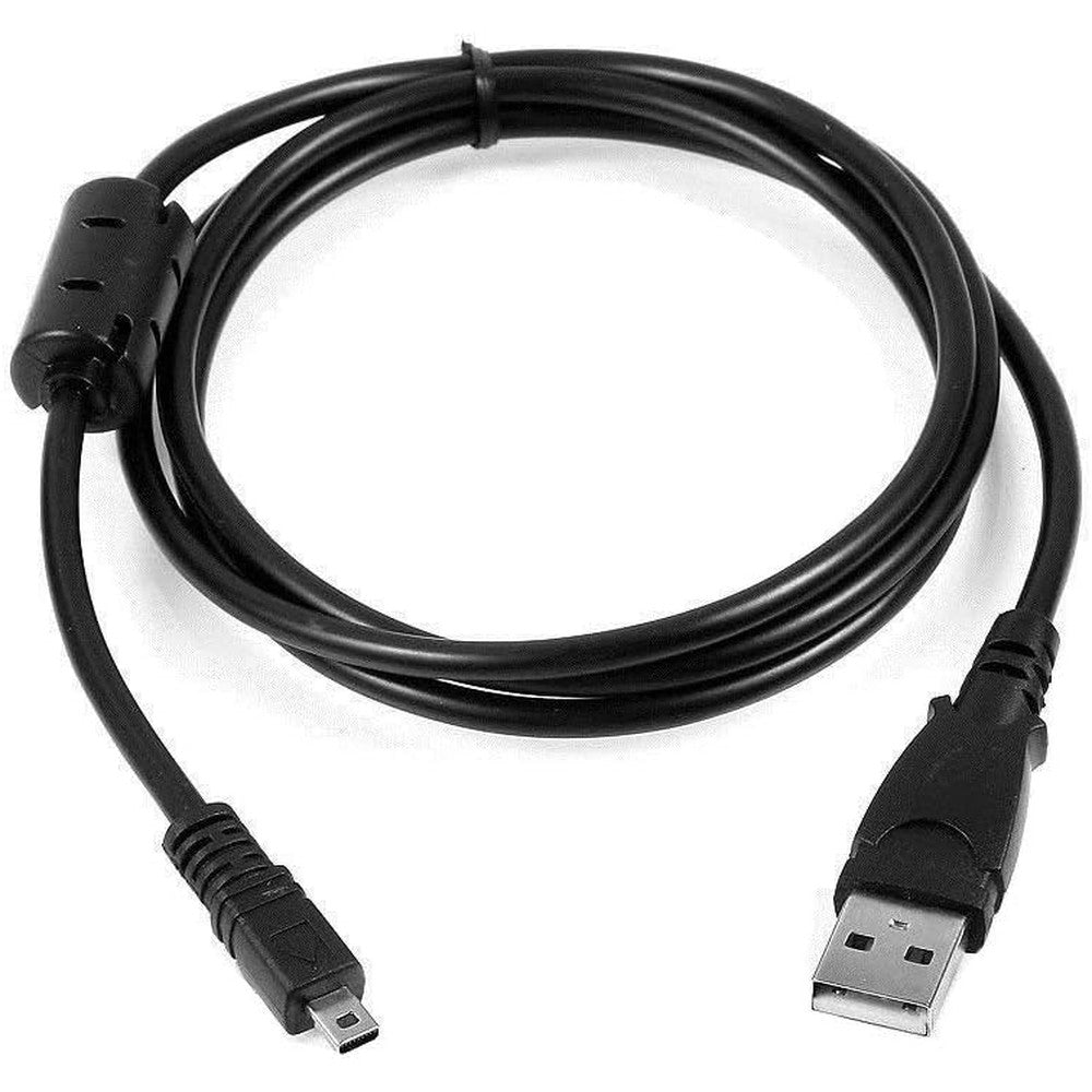 AlyKets replacement USB PC charger data cable front view for Panasonic Lumix cameras