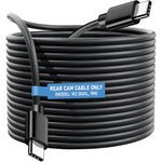 ROVE Ultimate 9M Rear Camera Cable front view showcasing the USB Type-C connectors and durable black insulation jacket.