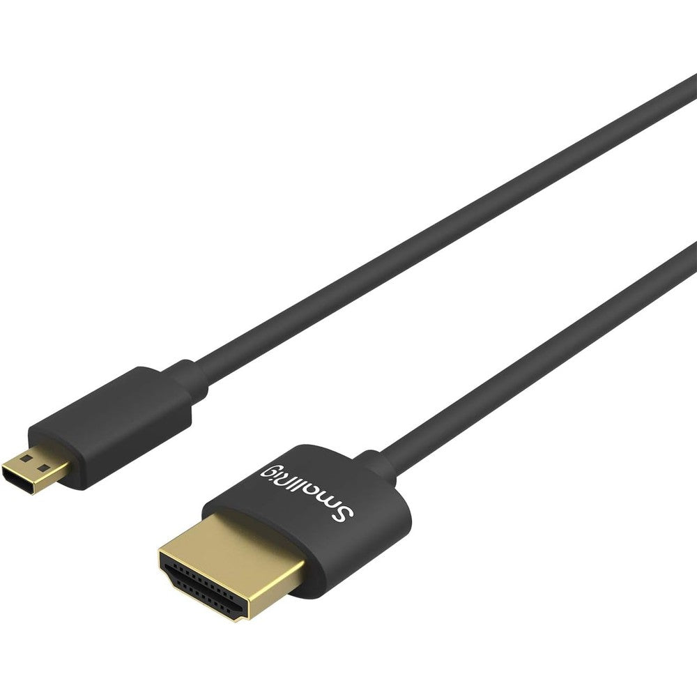 SmallRig Micro HDMI to HDMI thin cable front view for camera rigs