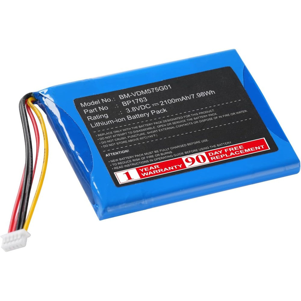 BCXY BP1763 replacement battery front view showing power specifications for baby monitors