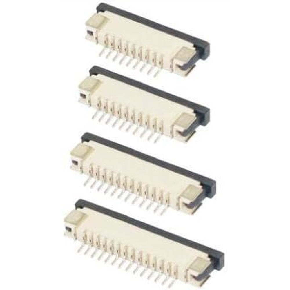 Davitu 26-pin 1.0mm pitch FFC/FPC connector front view