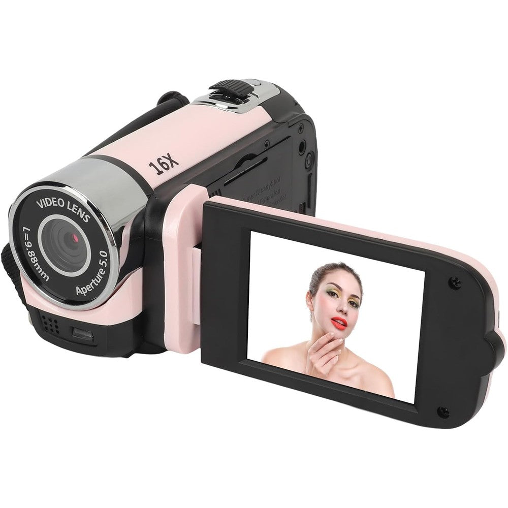 Bewinner D90 Digital Video Camera in rose front view for professional photography