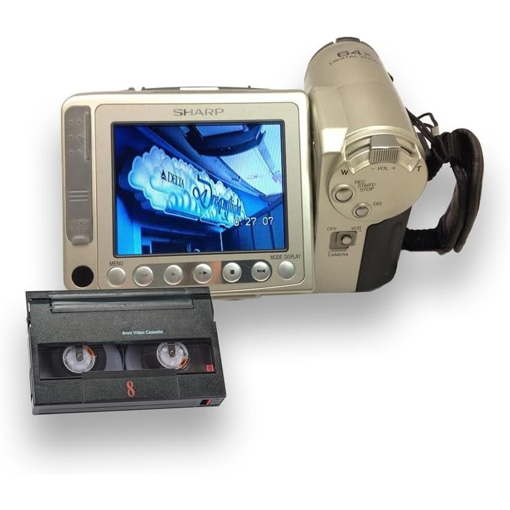 Tech Collector Sharp 8mm tape player camcorder front view vintage electronics