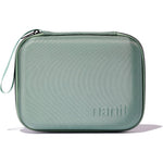 Nanit Travel Case Green front view showing hard shell design