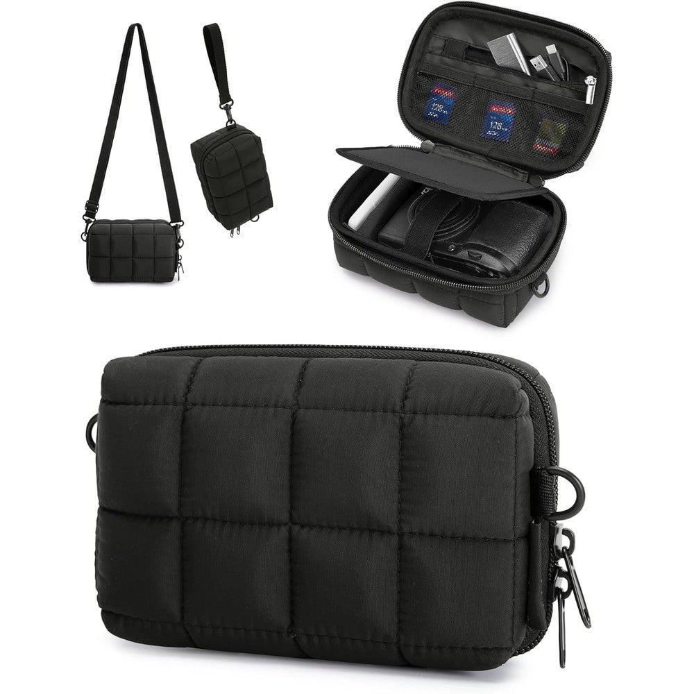 Bagsmart digital camera case black front view
