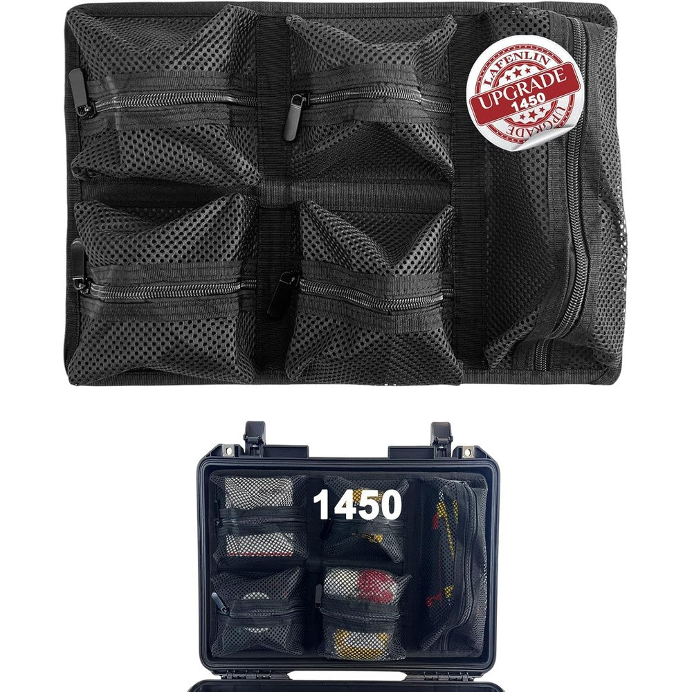 Lafenlin Upgraded Lid Organizer for Pelican 1450 front view