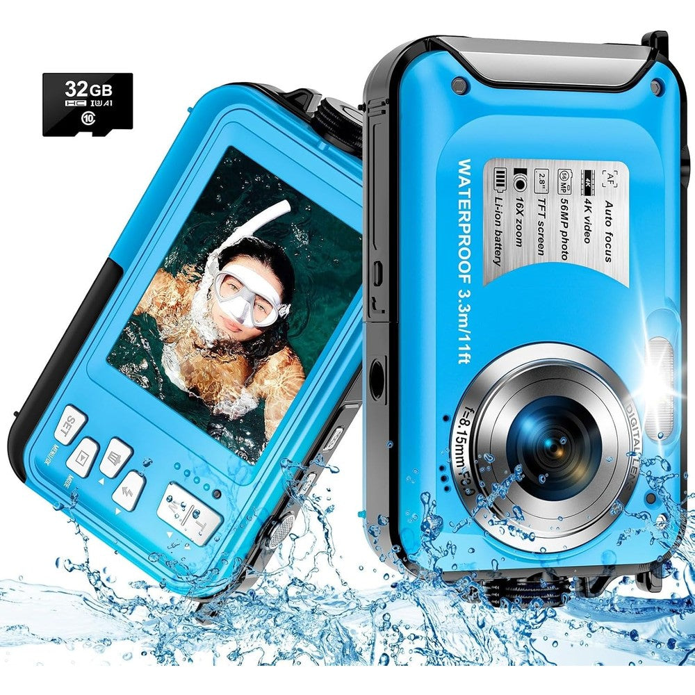 Yifecial 4K Waterproof Digital Camera front view