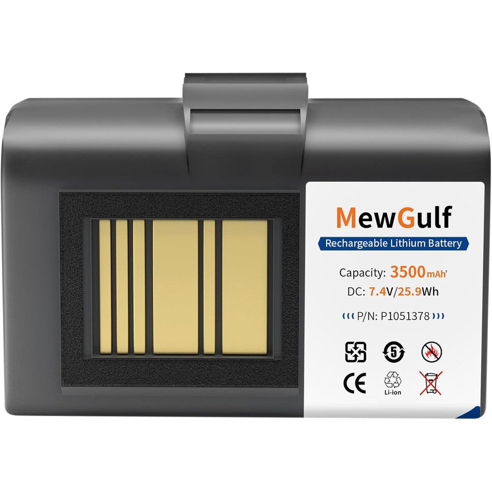 Mewgulf 3500mAh replacement battery for Zebra printers front view