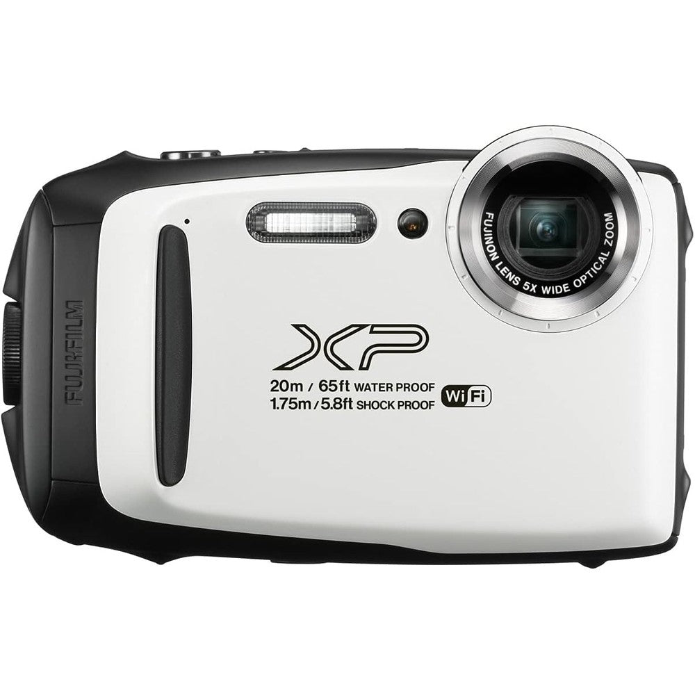 Fujifilm FinePix XP130 waterproof digital camera white front view