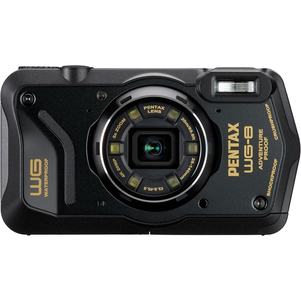 Pentax WG-8 Black all-weather adventure camera front view