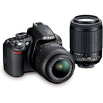 Nikon D3200 digital SLR camera front view showing the 24.2 megapixel sensor body.