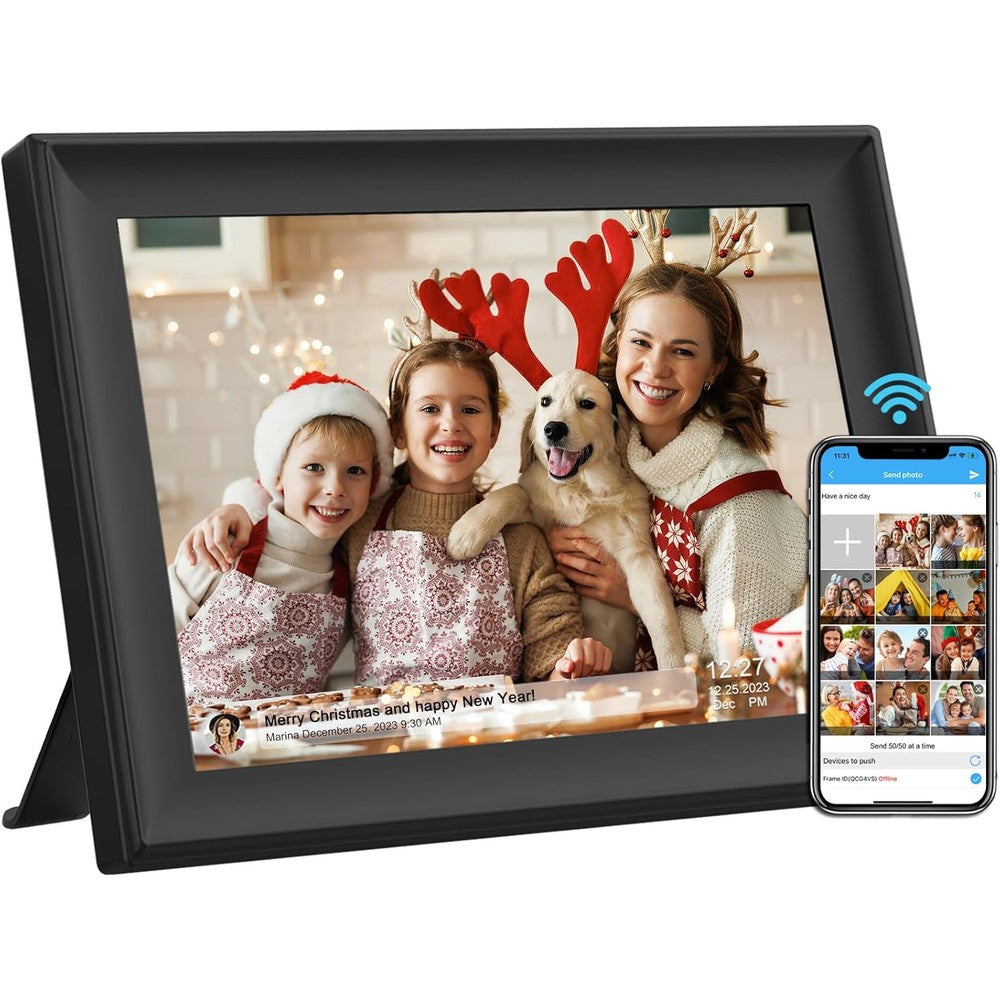 AKImart SSAWiFiFrame digital picture frame front view showing crisp display screen