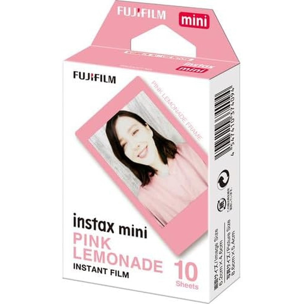 Fujifilm Instax Mini Pink Lemonade Instant Film ten sheets pack front view