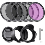 Neewer 58mm lens filter kit front view