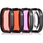 YALLSAME 4-pack dive filter kit for GoPro official housing front view