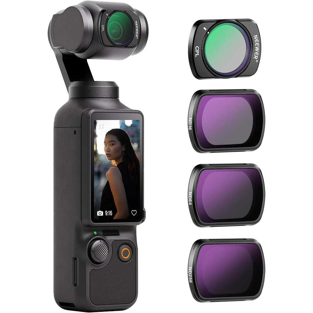 Neewer HD CPL and ND filter kit for DJI Osmo Pocket 3 front view